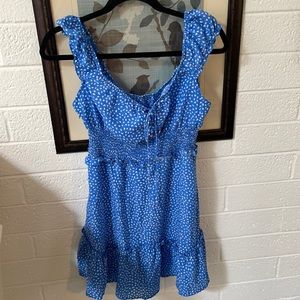Sweet blue ruffle dress